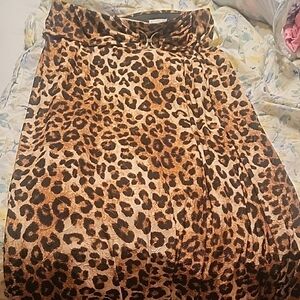 Chic Leopard Print A-Line Skirt